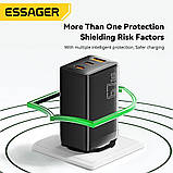 Зарядний пристрій Essager 65W GaN Charger Адаптер PD QC 4.0 3.0 Type C швидка зарядка Xiaomi Samsung Iphone, фото 10