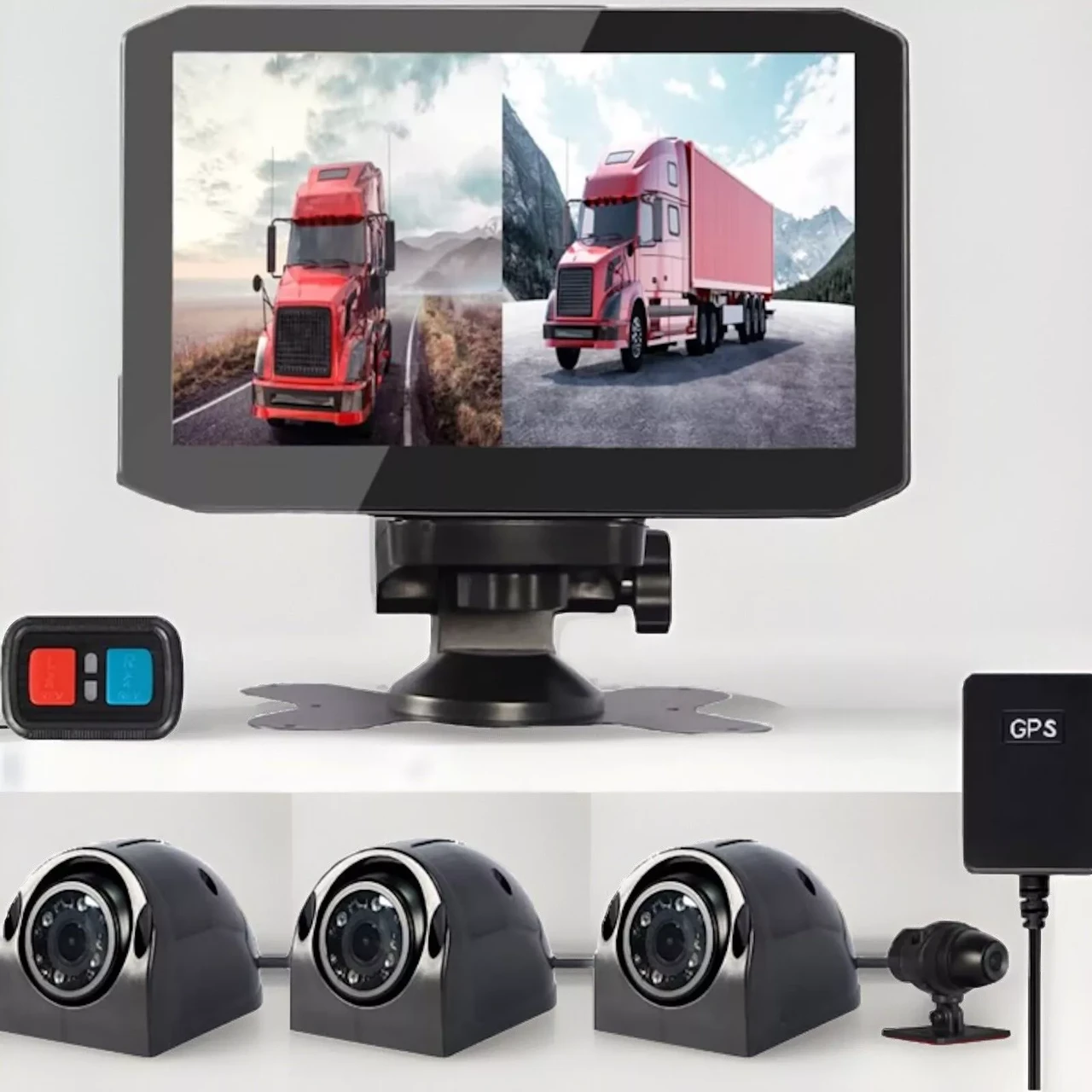 Vsysto V7 7.0" напів/вантажний відеореєстратор з GPS 4 канали 1080P, фото 1