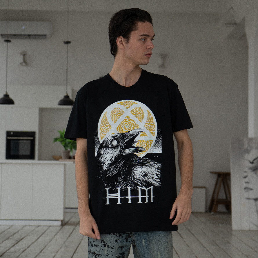 Футболка унісекс HIM (Digital Versatile Doom) XS чорний, фото 1