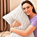 Подушка NORDIC COMFORT+ IDEIA 50х70 см чохол зі стібкою та блискавкою антиалергенне волокно сіра, фото 5
