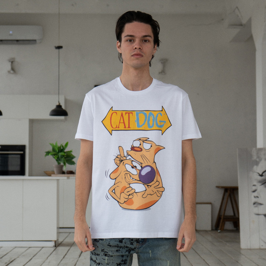 Футболка унісекс CatDog XS білий, фото 1