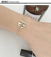 Парні браслети для друзів Partners In Crime BEST FRIENDS у вигляді серця для двох дві половинки