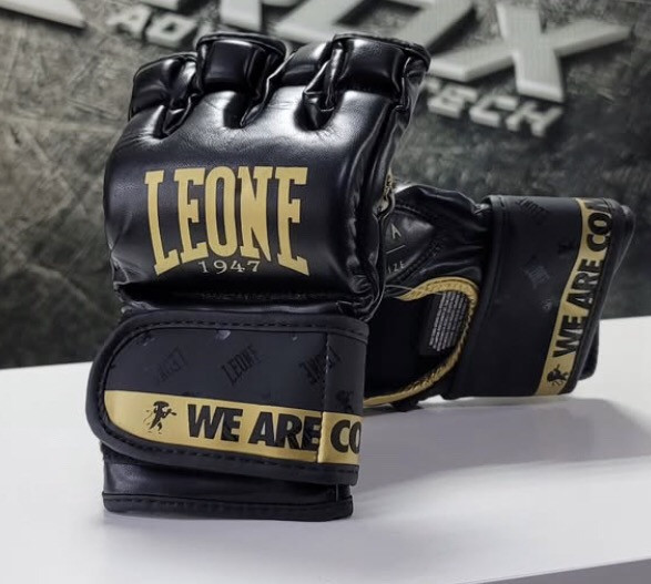 Рукавички для змішаних єдиноборств MMA Leone DNA Black XL накладки дорослі спарингові відкриті