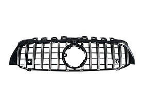 Решітка радіатора на Mercedes A-Class W177 2018-2022 рік GT Chrome Black (з місцем під камеру)