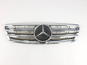 Решітка радіатора Mercedes C-Class W203 2000-2007 CL стиль (Хром )