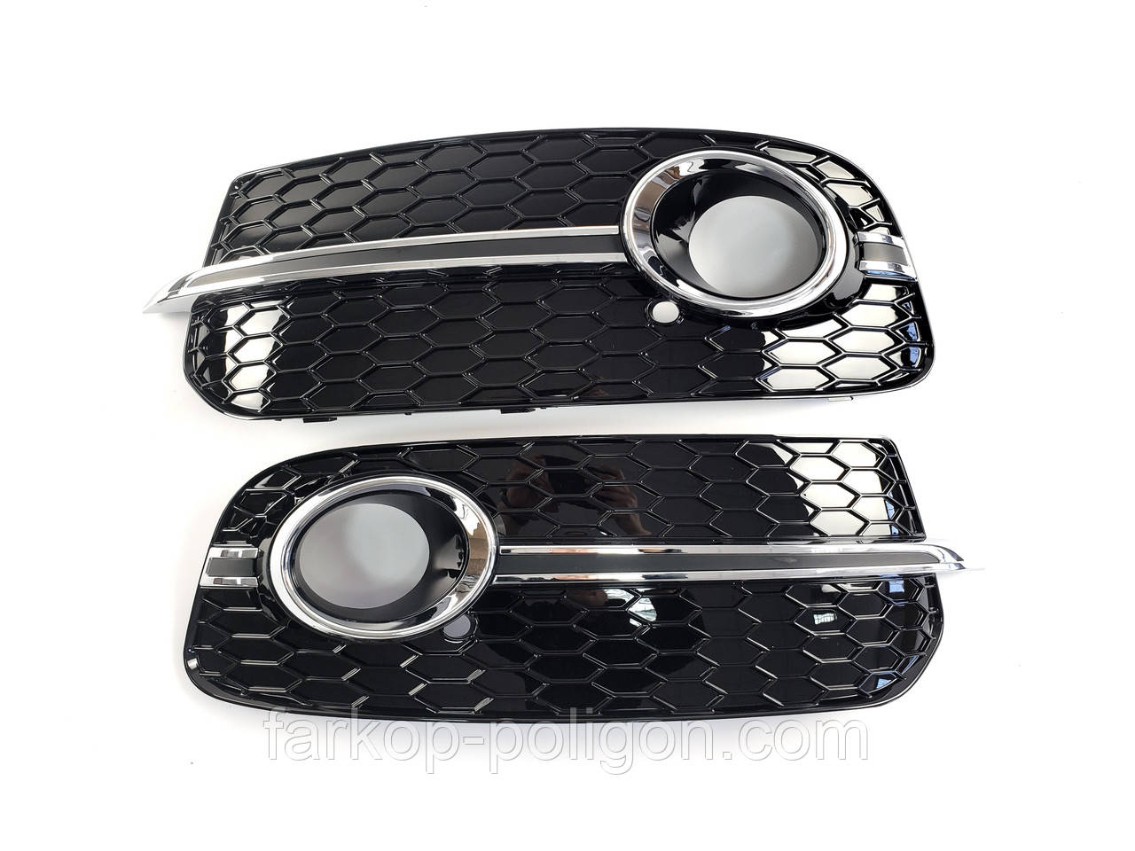 Решітки в бампер Chrome Black ( стиль SQ5 під туманки ) на AUDI Q5 8R 2012-2016 року