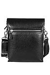 Чоловіча сумка із натуральної шкіри Desisan 1463-01 чорна, фото 2