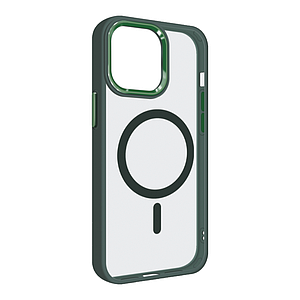 Чохол для Apple iPhone 12 Pro Max | MagSafe Composite Metal Edge (green)