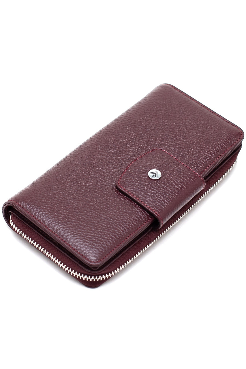 Жіночий шкіряний гаманець на магніті Eminsa 2149-37/6 бордовий, фото 1