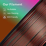 Пластик KINGROON Silk PLA Green Purple Copper (YMX0171/NSC02), Classic Spool, 1.75мм, 1кг, 200-220℃, Зелений Фіолетовий Мідь, фото 5