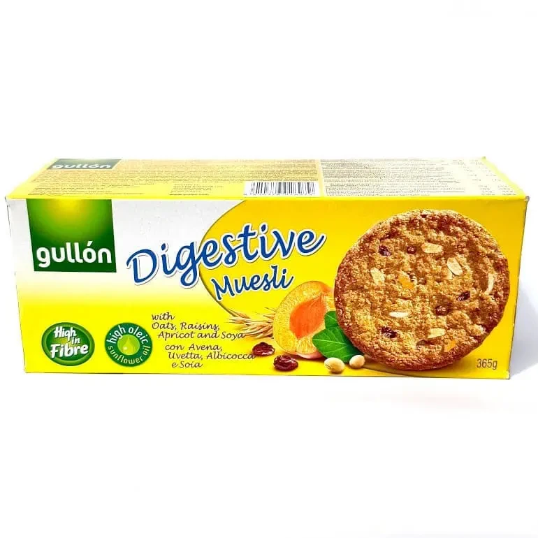 Gullon digestive Muesli печиво з горіхами та родзинками без пальмової олії 365 г Іспанія, фото 1