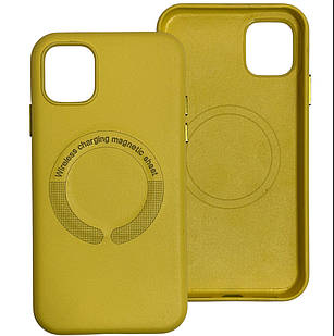 Leather Case MagSafe iPhone 11 Yellow