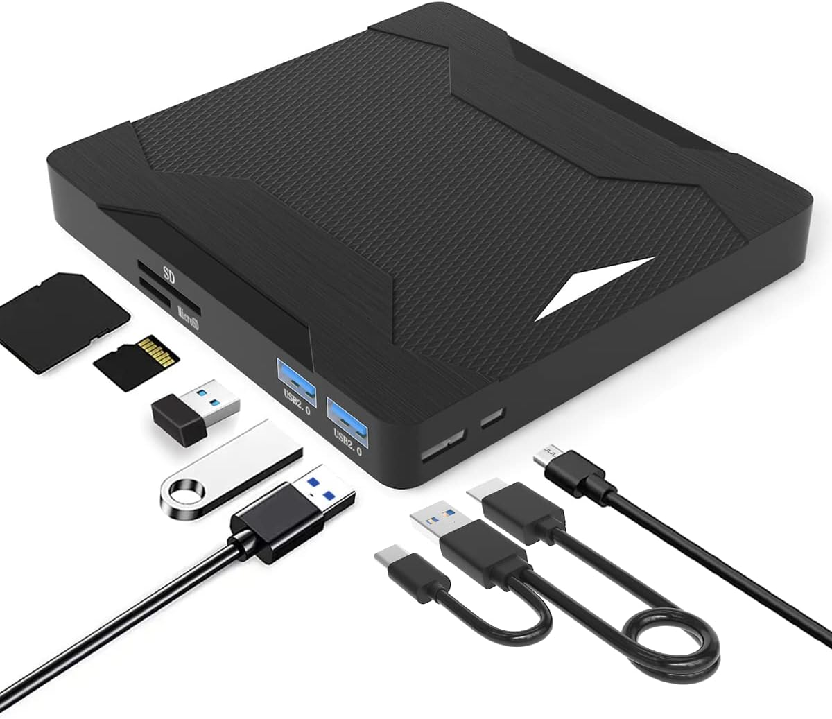Зовнішній DVD-привід "5 в 1" Type-C із USB 3.0, низький рівень шуму, Plug and Play