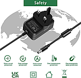 30W Універсальний адаптер живлення AC в DC, 18V 1.67A для Echo 3-го покоління, Echo 4-го покоління, Echo Show 2-го покоління, Echo, фото 5