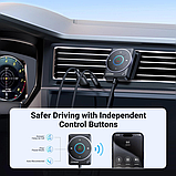 Адаптер Bluetooth 5.4 автомобільний UGREEN CM723 AUX ресивер (приймач) з мікрофоном Black, фото 4