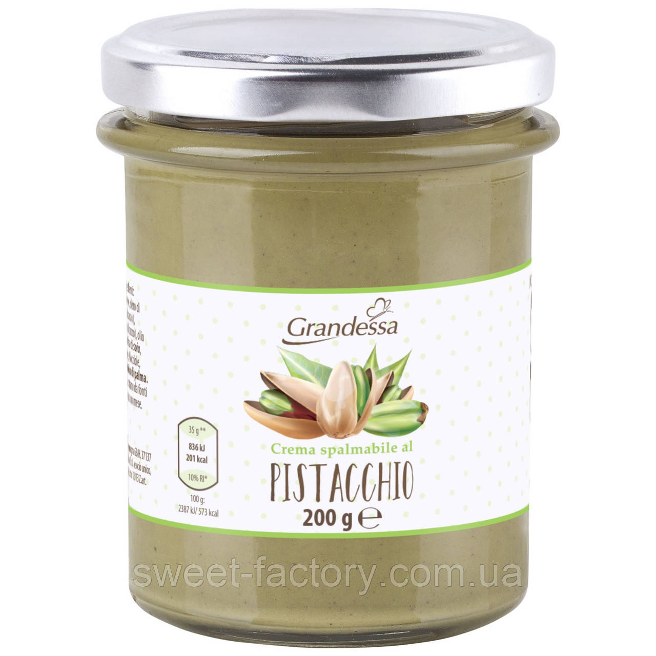 Фісташкова паста Grandessa Crema Spalmabile Pistacchio 200g, фото 1