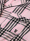 Фланелева Піжама Victoria's Secret Flannel Long Pajama Set, Рожева в клітку, фото 2