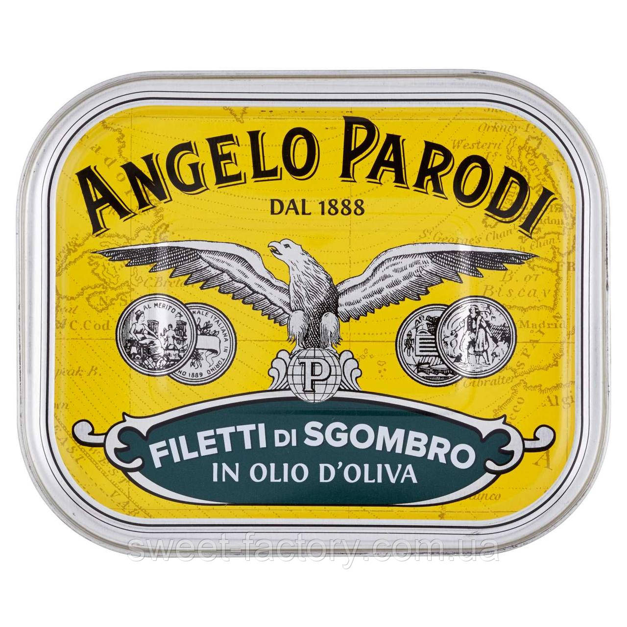 Філе скумбрії Angelo Padori Filetti Scombro in Olio Oliva 325g, фото 1