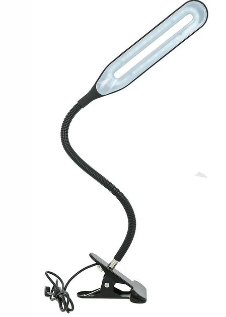 Настільна світлодіодна лампа RIAS 206 USB на прищіпці 24 LED Black (7_01391), фото 1