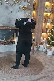 Кигуруми ведмідь чорний з беж животом