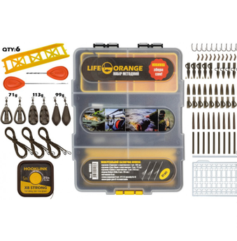 Набір Orange Lead Clip Universal – комплект для монтажів, грузила, ліски, крючки, аксесуари для риболовлі