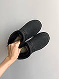 UGG Ultra Mini Black 42 Уги жіночі короткі натуральний замш на хутрі, фото 5