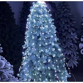 Led гірлянда хвіст Краплі роси холодний білий 1,8m USB з пультом tn1442