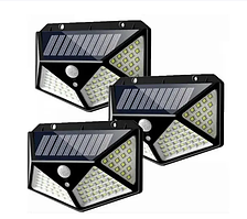 Ліхтар прожектор світильник на сонячній батареї з датчиком руху Solar Wall Lamp SH-100 Чорний