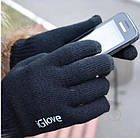 Зимові рукавички для сенсорних екранів Чорні Універсальний розмір, фото 4