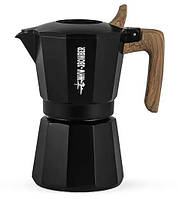 Гейзерна кавоварка мока алюмінієва MHW-3BOMBER Double Valve Moka Pot 4 cup Чорна, 180 мл, на 4 порції