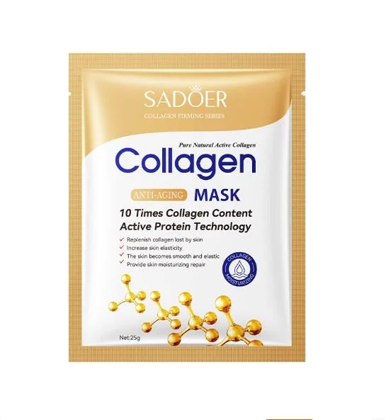 Маска для обличчя тканинна Sadoer з колагеном 25 г, фото 1