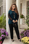 Костюм жіночий брюки та блуза у кольорах 7799, фото 4