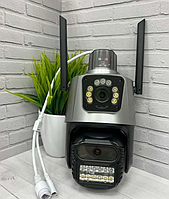Wi-Fi поворотная уличная камера Besder 8Мп с двойным объективом для видеонаблюдения
