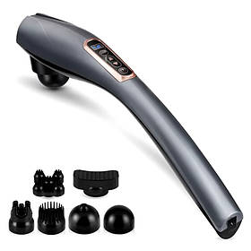 Ручний масажер для м'язів RIAS JY-8820A 6 насадок 220В Grey (3_05679)