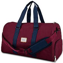 Сумка дорожня Semi Line 42 Dark Red для фітнесу та подорожей 42 л поліестер з відділенням для взуття водостійке дно