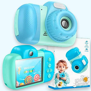 Дитяча цифрова фото-відео камера Hoco DV201 Дитяча камера для селфі та відео, блакитний