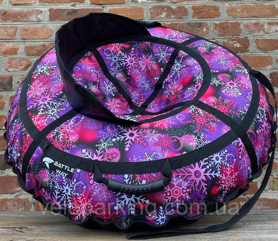 Тюбінг зі спинкою (ваташка) 80 см, надувні санки дитячі, з камерою, крижана пвх для малюків