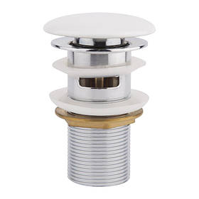Донний клапан для раковини Qtap F0081 70х70х120 White з переливом