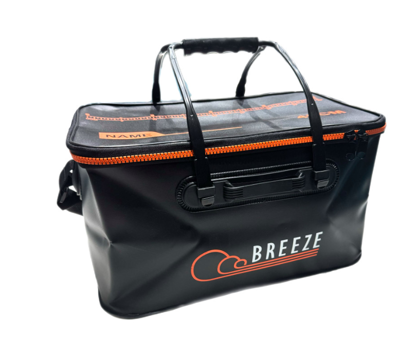 Сумка для риболовлі 45x30x28см Breeze водонепроникна чорна/помаранчева