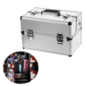 Кейс для косметики Professional Silver органайзер для майстра манікюра, візажиста 191953