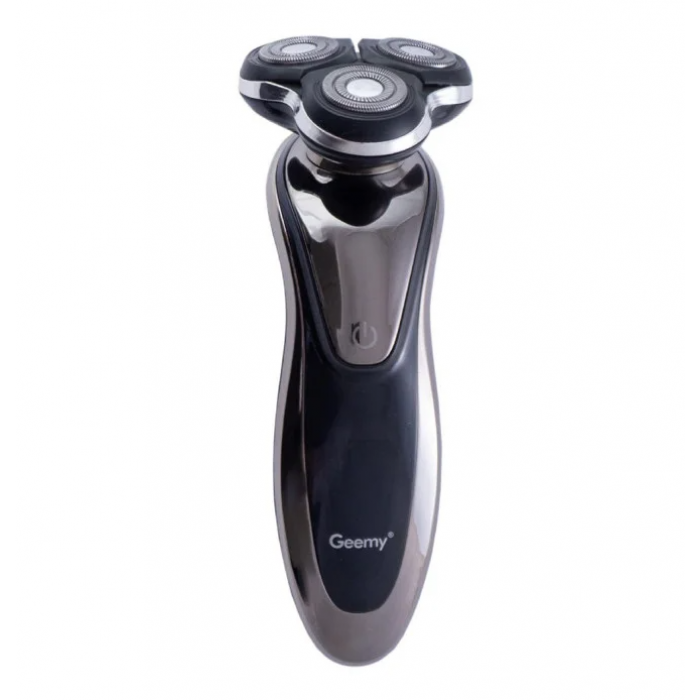 Акумуляторна чоловіча електробритва з плавальними головками Geemy GM 7719 Сіра