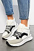 Кросівки жіночі зимові білого кольору на шнурівці 194537T Безкоштовна доставка, фото 2