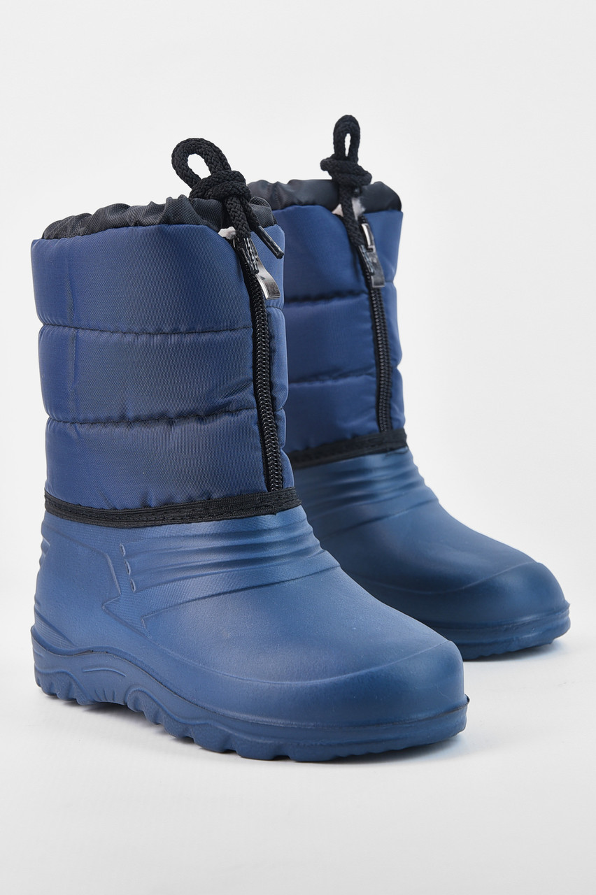 Дутики дитячі на флісі темно-синього кольору р.34 194764T Безкоштовна доставка, фото 1