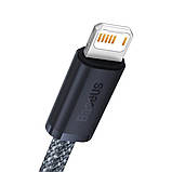 Кабель Baseus Dynamic Series Fast Charging Data Cable USB to iP 2.4A 1m Slate Gray, фото 4