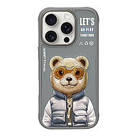 Чохол TPU+PC Nimmy 3D with Metal Buttons для iPhone 16 Pro Колір Bear Grey florentia
