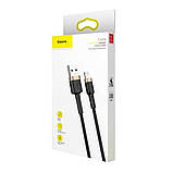 Кабель Baseus Cafule Cable USB For Lightning 2.4A 1m Gold+Black, фото 3