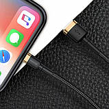 Кабель Baseus Cafule Cable USB For Lightning 2.4A 1m Gold+Black, фото 8
