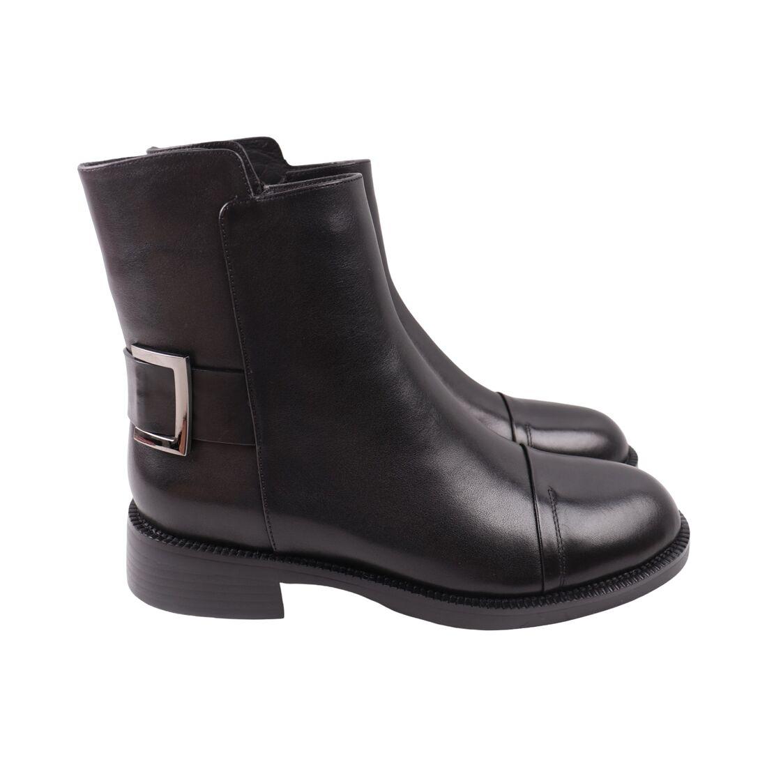 Черевики жіночі Wit Mooni чорні натуральна шкіра, 39, фото 1