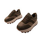 Кросівки жіночі Renzoni зелені натуральна замша, 39, фото 5