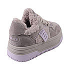 Кросівки жіночі Renzoni сірі натуральна замша, 40, фото 4